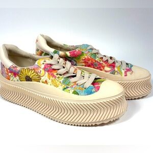Circus NY by Sam Edleman Floral Platform Sneakers- W Sz 9 Excellent Preowned